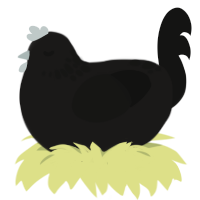 The Stained Soul, a sable and black chicken with a neck-speckle pattern