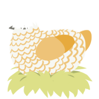 (unnamed), a white and honey chicken with a lace pattern