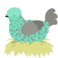 NZ-666 Kshatriya, a mint and ash chicken with a speckle pattern