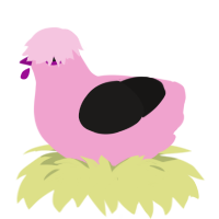(unnamed), a pink and sable chicken