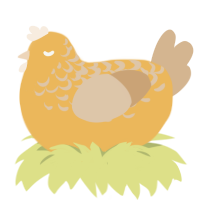 Bee Nawt Afraid, a honey and beige chicken with a half-lace pattern