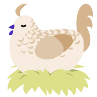 Child I Believe In, a cream and beige chicken with a half-lace pattern
