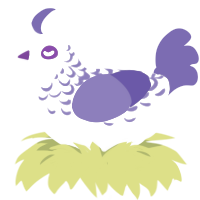 (unnamed), a white and indigo chicken with a half-lace pattern