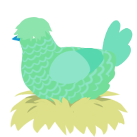 Bentley, a spring and mint chicken with a lace pattern