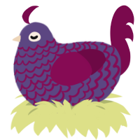 Cavendish, a overcast and wine chicken with a lace pattern