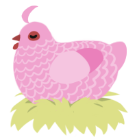 (unnamed), a pink chicken with a lace pattern