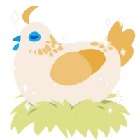A cream and honey chicken with a neck-speckle pattern
