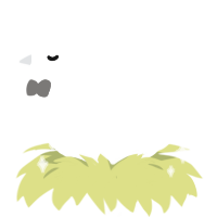 Snowdrop, a white chicken with a lace pattern