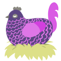 A overcast and orchid chicken with a lace pattern