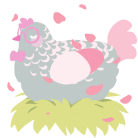 Final Bloom, a silver and rose chicken with a half-lace pattern
