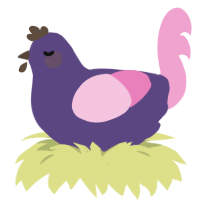 A overcast and pink chicken