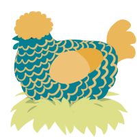 (unnamed), a sea and honey chicken with a lace pattern