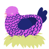 Jeans, a orchid and navy chicken with a lace pattern