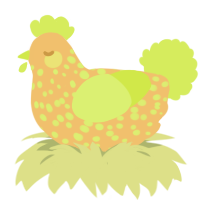 Sunny Day, a honey and lime chicken with a speckle pattern