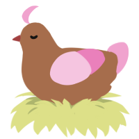Dessert, a brown and pink chicken