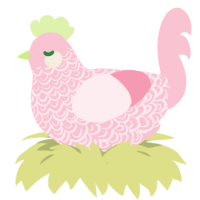 Luana, a rose chicken with a double-lace pattern