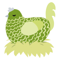 Steamed Broccoli, a chartreuse and lemon chicken with a lace pattern