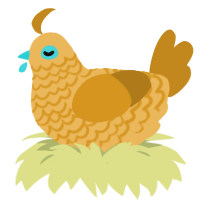 (unnamed), a honey and ochre chicken with a lace pattern