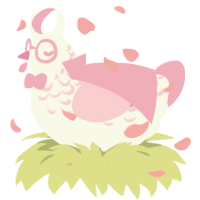 A white and pink chicken with a half-lace pattern