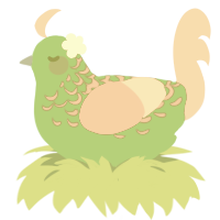 (unnamed), a amethyst and teal chicken with a half-lace pattern