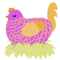 Hibiscus, a orchid and honey chicken with a lace pattern