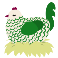 (unnamed), a cream and leaf chicken with a lace pattern