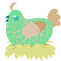 (unnamed), a spring and beige chicken with a speckle pattern