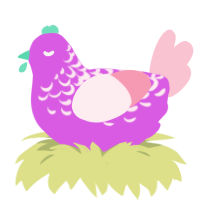 saturday, a orchid and rose chicken with a half-lace pattern