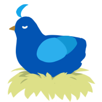Bisexual, a ultramarine and sky chicken