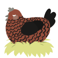 (unnamed), a russet and sable chicken with a lace pattern