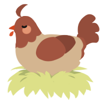 Sourdough, a beige and russet chicken with a head pattern