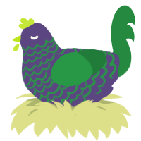 (unnamed), a overcast and viridian chicken with a lace pattern