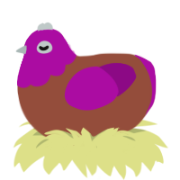 pbj junior, a russet and plum chicken with a head pattern