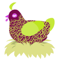 Precious Green, a wine and lime chicken with a double-lace pattern