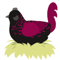 (unnamed), a sable and maroon chicken with a half-lace pattern