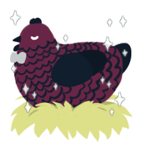 誕生日, a maroon and tumblr chicken with a lace pattern