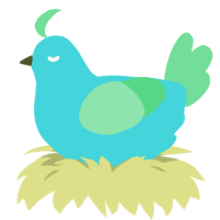 A aqua and spring chicken