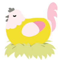 Lemon Top, a yellow and rose chicken with a head pattern