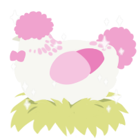 A white and pink chicken with a neck-speckle pattern