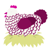 (unnamed), a white and wine chicken with a lace pattern