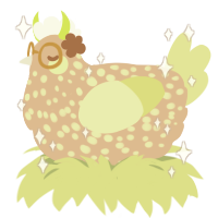 Key Lime, a beige and lemon chicken with a speckle pattern
