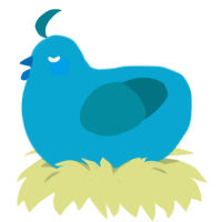A cerulean and sea chicken