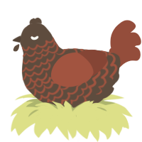 (unnamed), a bark and russet chicken with a lace pattern