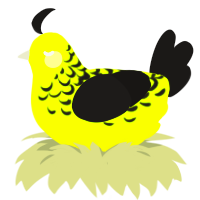 Toxic Sludge, a lime and sable chicken with a half-lace pattern