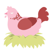 (unnamed), a rose and red chicken with a neck-speckle pattern