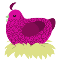 A fuchsia and wine chicken with a double-lace pattern