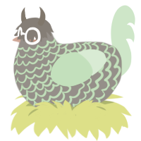 ノート, a ash and plum chicken with a lace pattern
