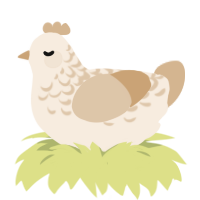 A cream and beige chicken with a half-lace pattern