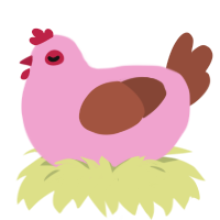 pinch, a pink and russet chicken