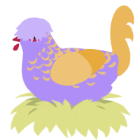 (unnamed), a lilac and honey chicken with a half-lace pattern